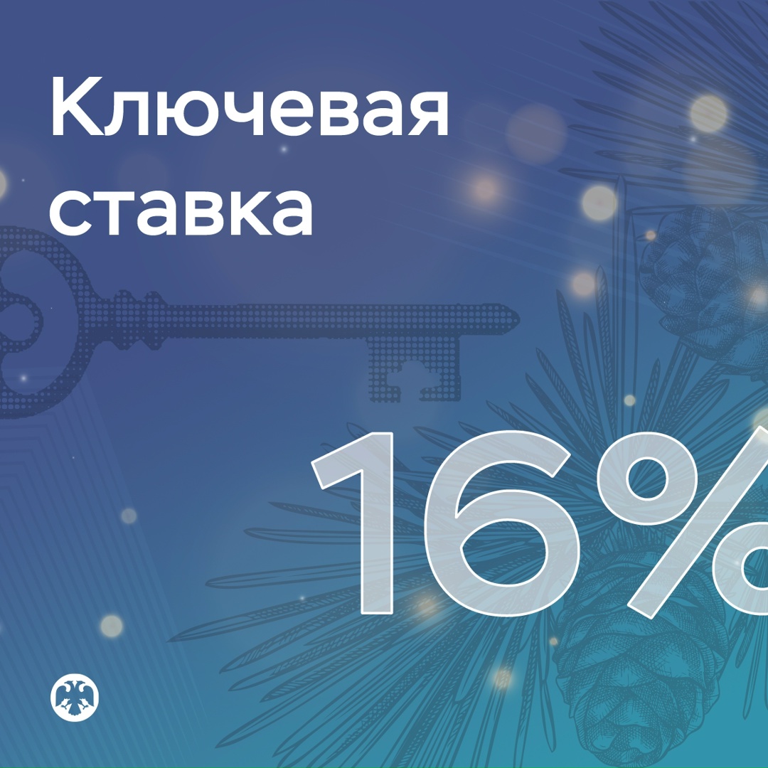 Ключевая ставка — 16% Совет директоров Банка России 19 декабря 2025 года принял решение снизить ключевую ставку на 50 б.п., до 16% годовых. Экономика…