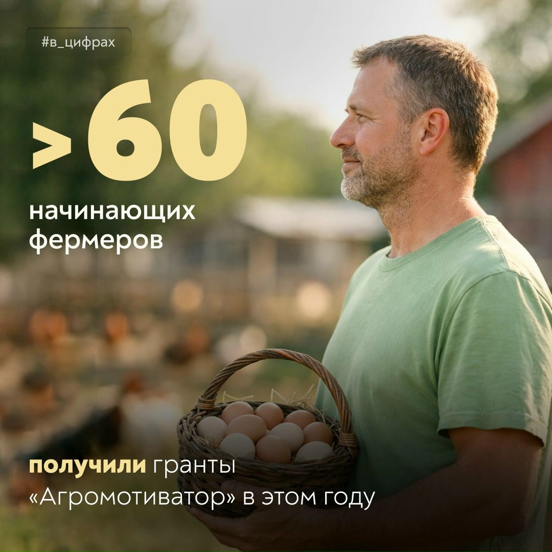 Получателями гранта «Агромотиватор» в этом году стали >60 хозяйств