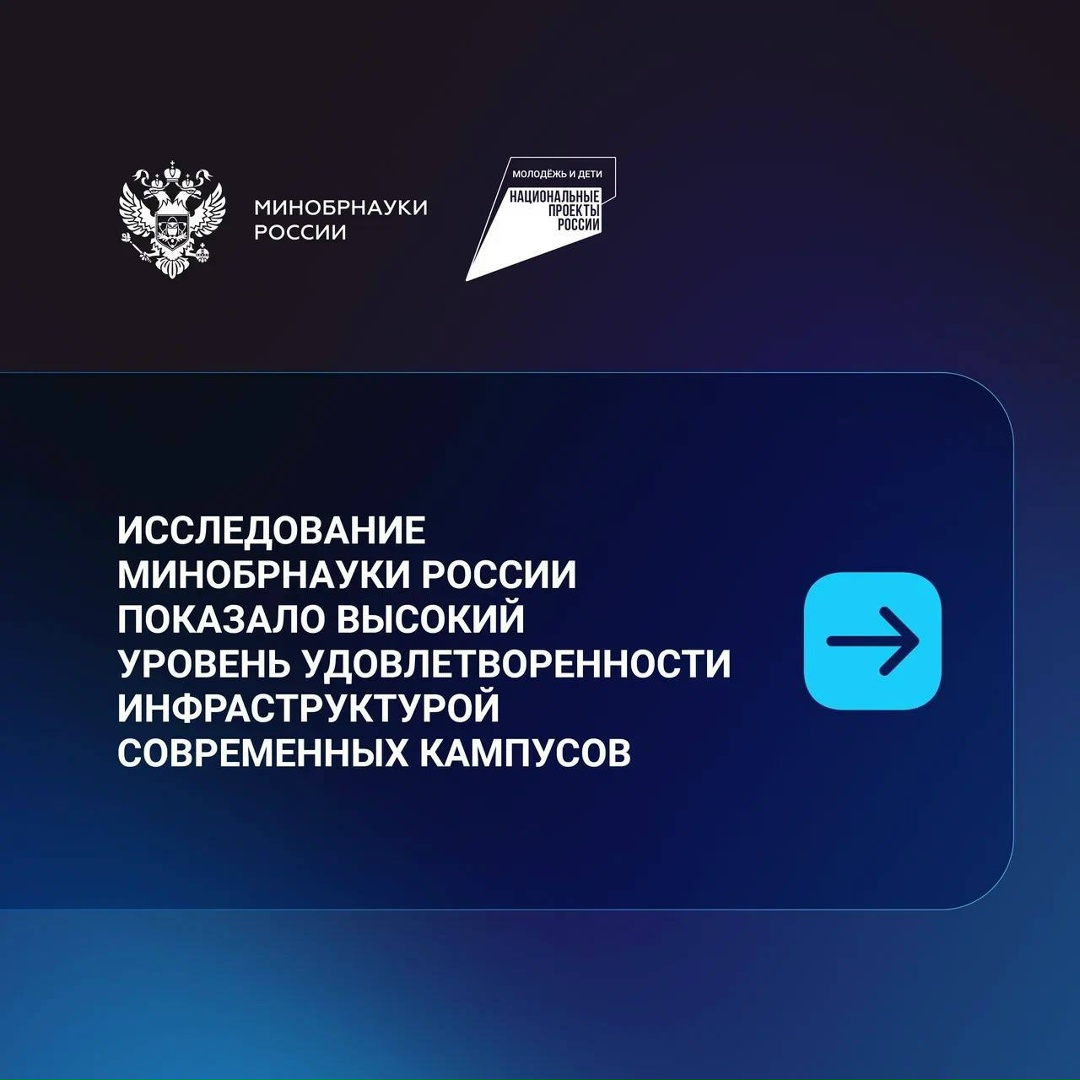 Исследование показало высокий уровень удовлетворенности инфраструктурой кампусов.
