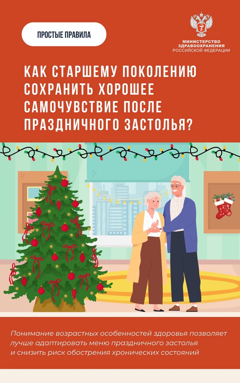 #ПростыеПравила: Как старшему поколению сохранить хорошее самочувствие после праздничного застолья?
