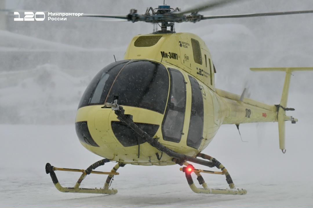 Ми-34М1 совершил первый полёт с отечественным двигателем ВК-650В