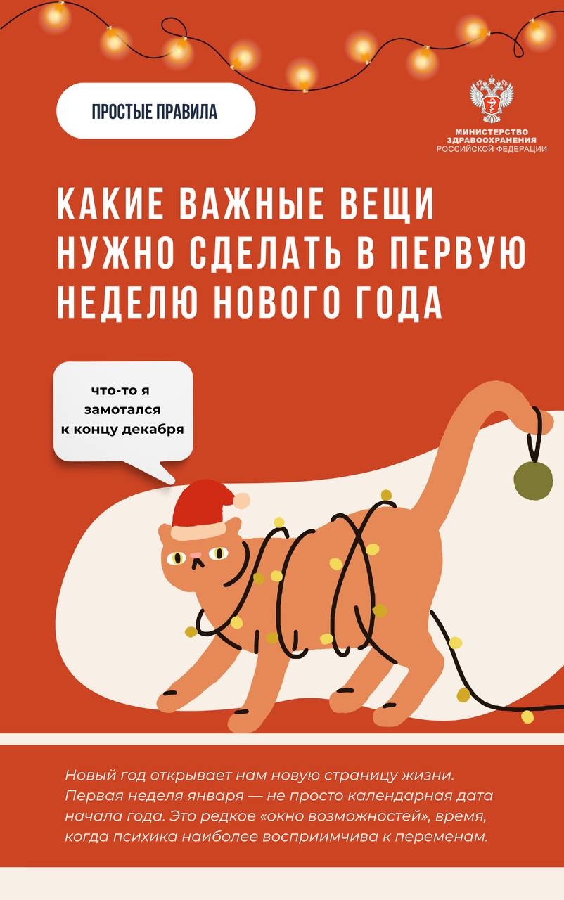 #ПростыеПравила: Какие важные вещи нужно сделать в первую неделю нового года?