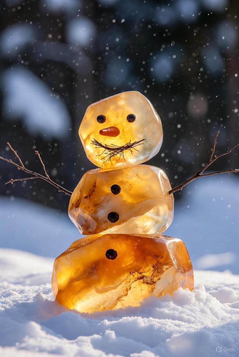 «Солнечные» помощники Деда Мороза Представьте, если бы Янтарный комбинат Ростеха вдруг выпустил фигурки снеговиков из балтийского самоцвета.