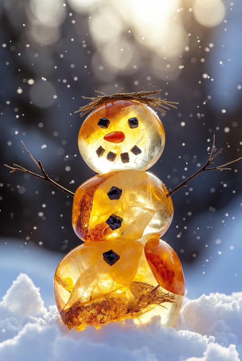 «Солнечные» помощники Деда Мороза Представьте, если бы Янтарный комбинат Ростеха вдруг выпустил фигурки снеговиков из балтийского самоцвета.