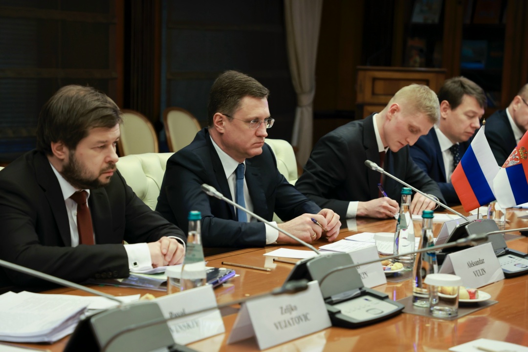 Александр Новак встретился с председателем наблюдательного совета госкомпании «Сербиягаз» Александром Вулиным.