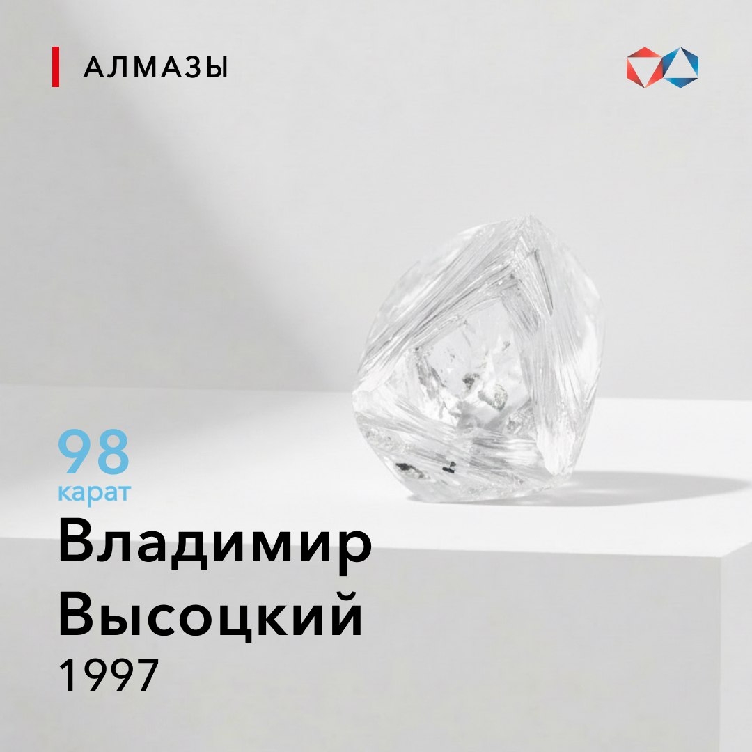 28 января 1997 года на Айхальском ГОКе был добыт алмаз весом 98 карат, получивший имя «Владимир Высоцкий»