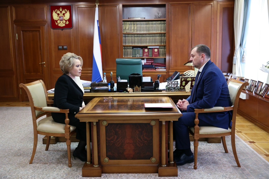 Председатель Совета Федерации Валентина Матвиенко провела встречу с губернатором Запорожской области Евгением Балицким