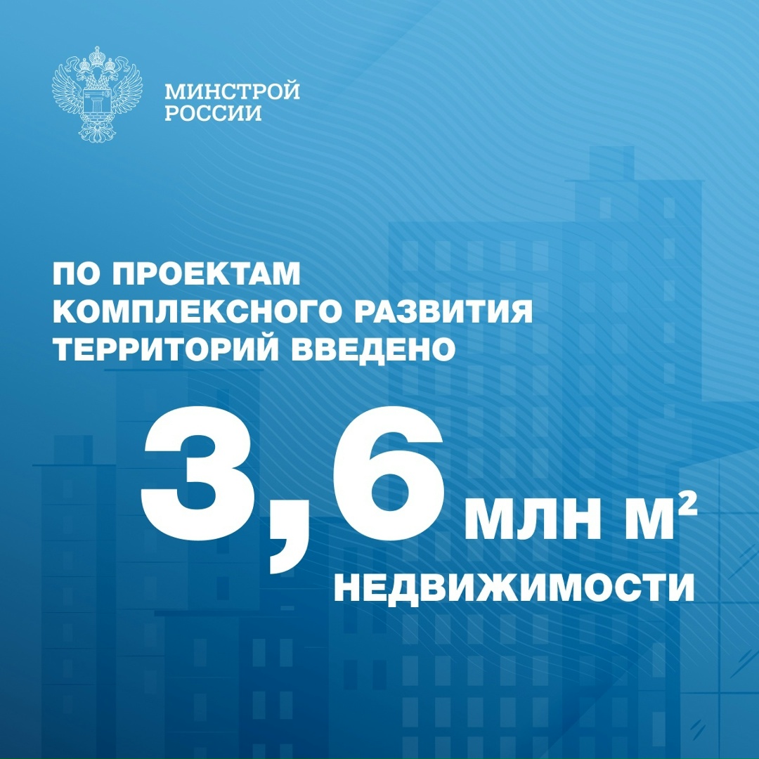 В российских регионах продолжается реализация проектов комплексного развития территорий (КРТ)