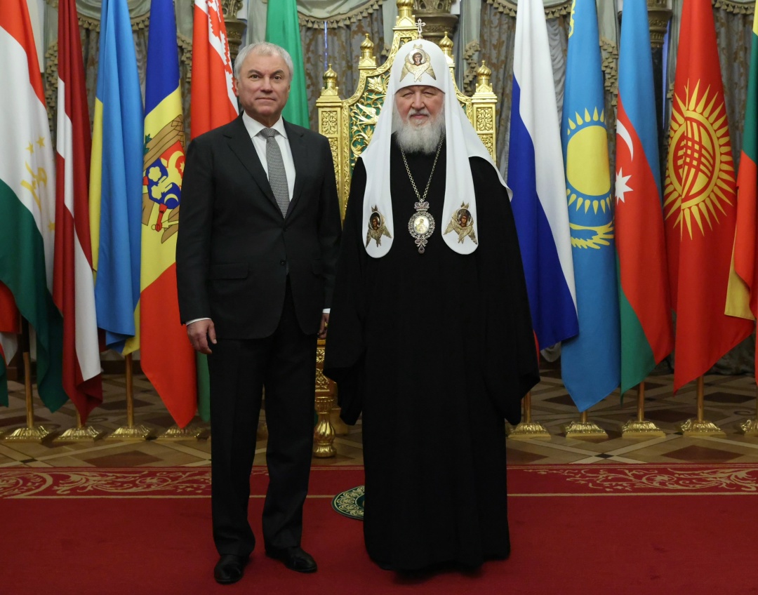 Председатель Государственной Думы Вячеслав Володин встретился с предстоятелем Русской Православной Церкви, Патриархом Московским и всея Руси Кириллом и…