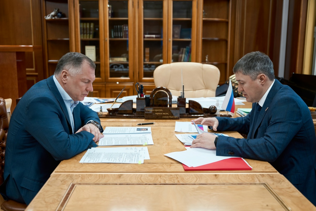 Марат Хуснуллин провел рабочую встречу с главой Пермского края Дмитрием Махониным.