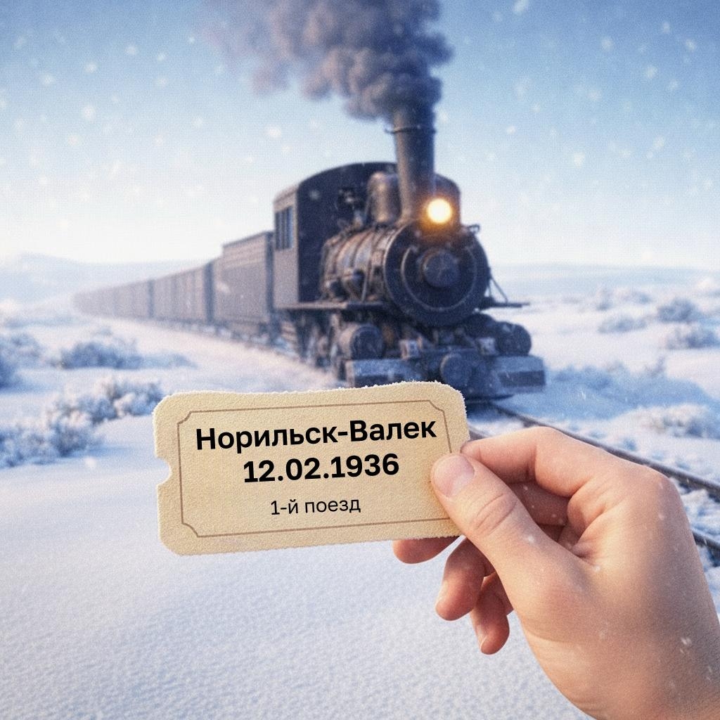 Поезд следует на станцию Норильск Девяносто лет назад тишину северных просторов впервые нарушил стук колес