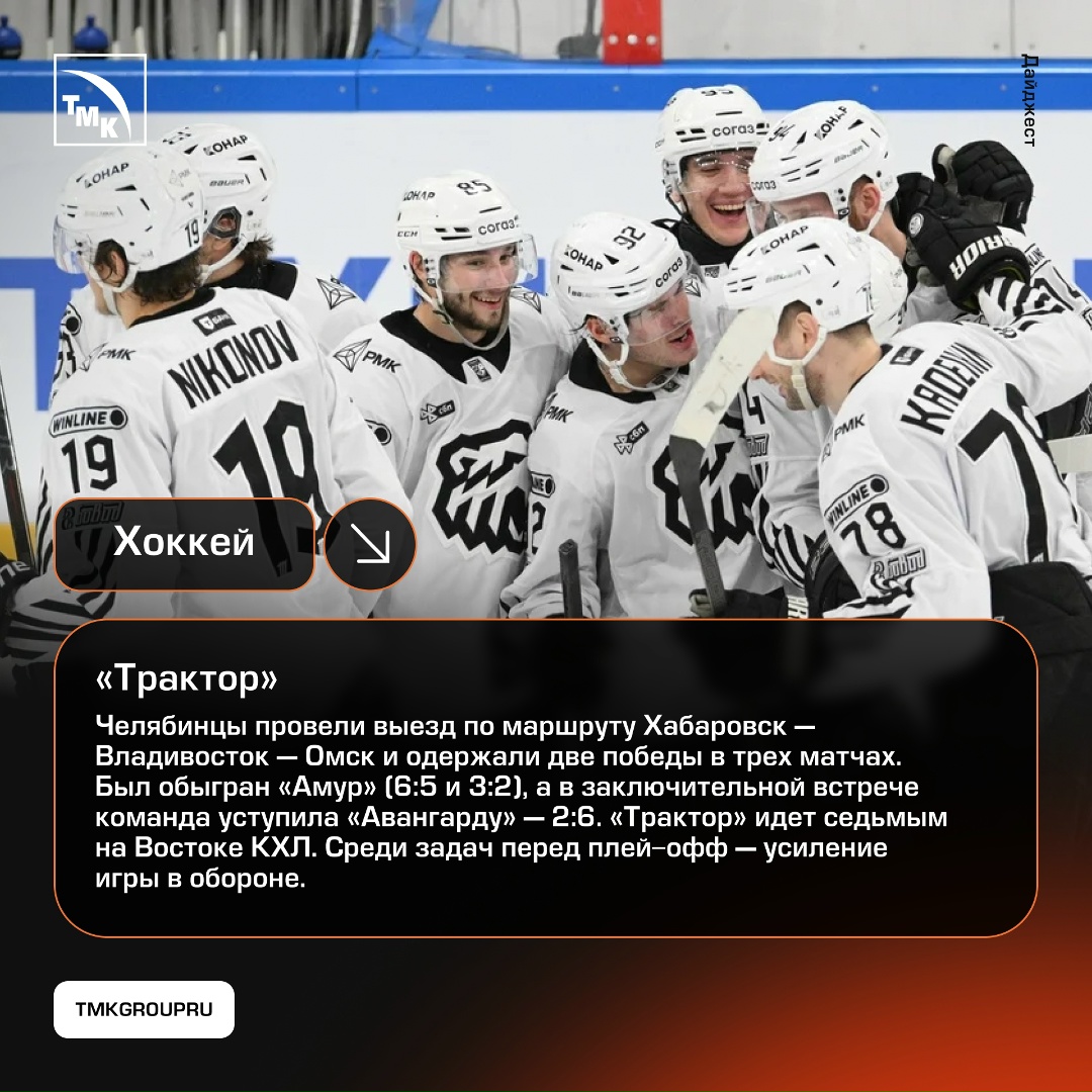 Поддержка спорта — одно из важных направлений деятельности ТМК, и мы по традиции готовы рассказать о важных событиях клубов, за которые болеем.