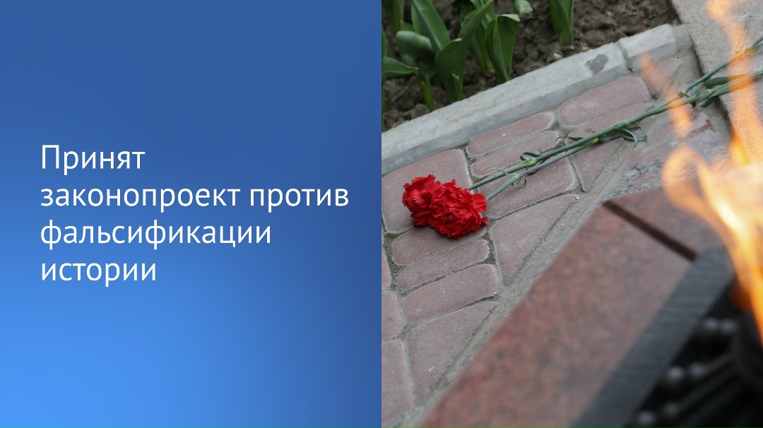Государственная Дума приняла в первом чтении законопроект о профилактике искажения исторической правды.