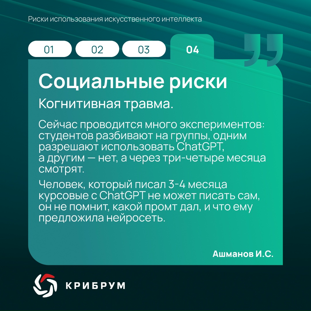 Риски использования искусственного интеллекта