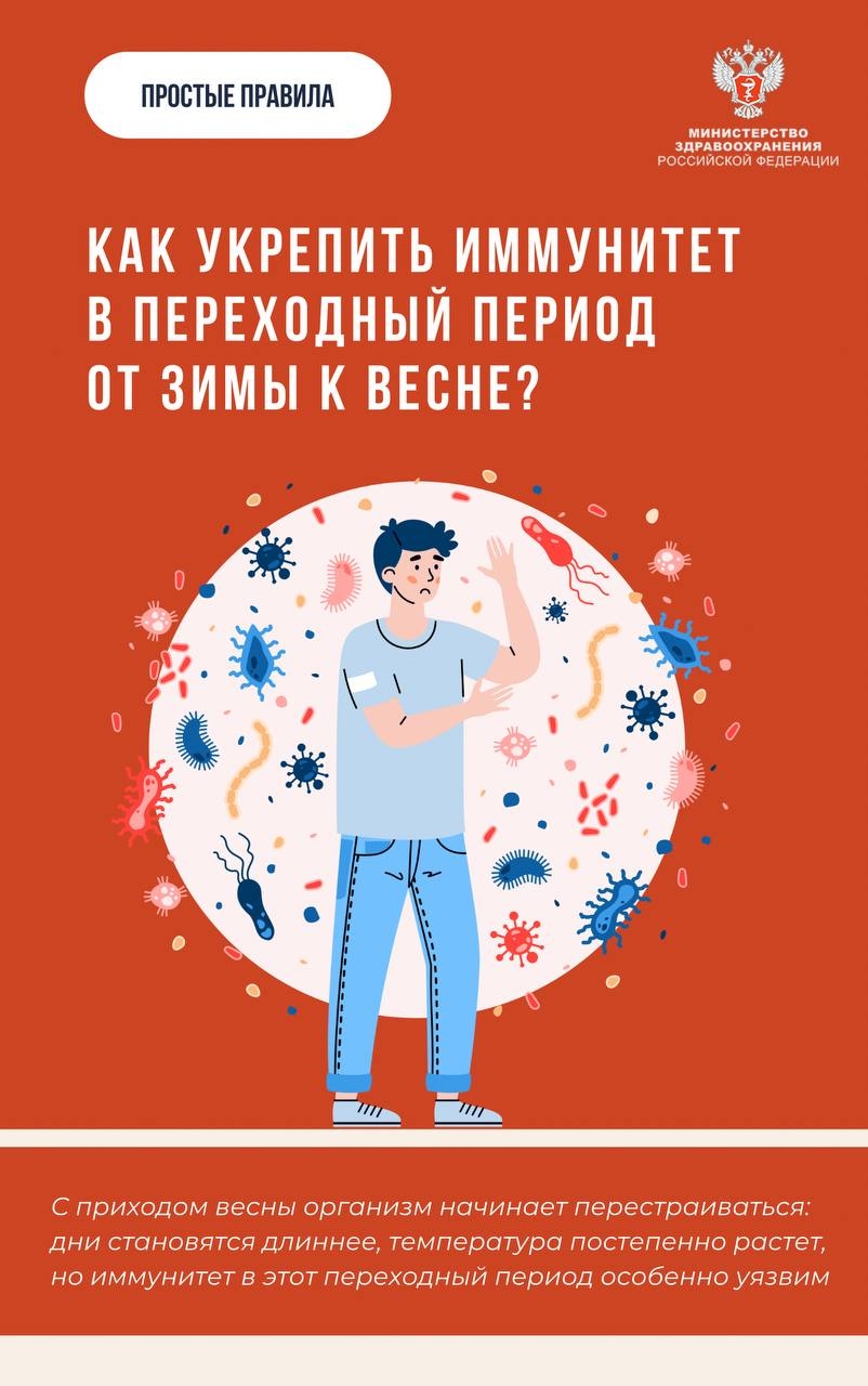 #ПростыеПравила: Как укрепить иммунитет в переходный период от зимы к весне?