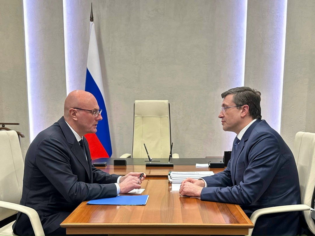 Дмитрий Чернышенко провел рабочую встречу с губернатором Нижегородской области Глебом Никитиным.