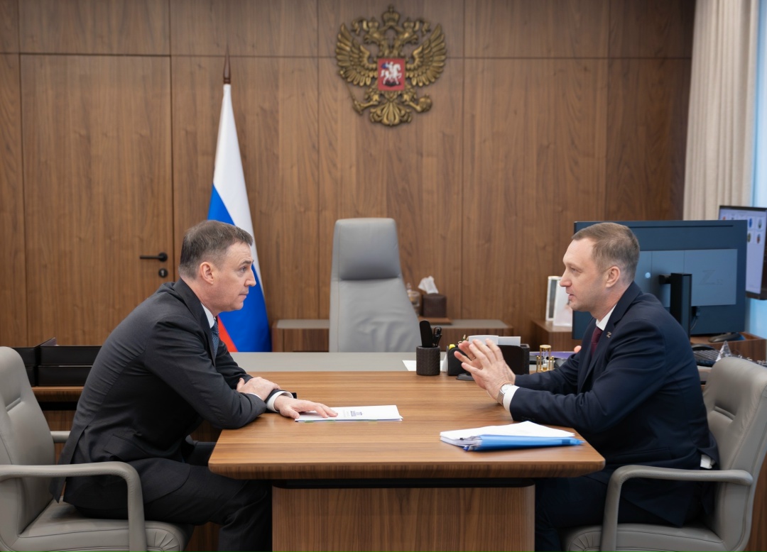 Дмитрий Патрушев встретился с губернатором Саратовской области Романом Бусаргиным.