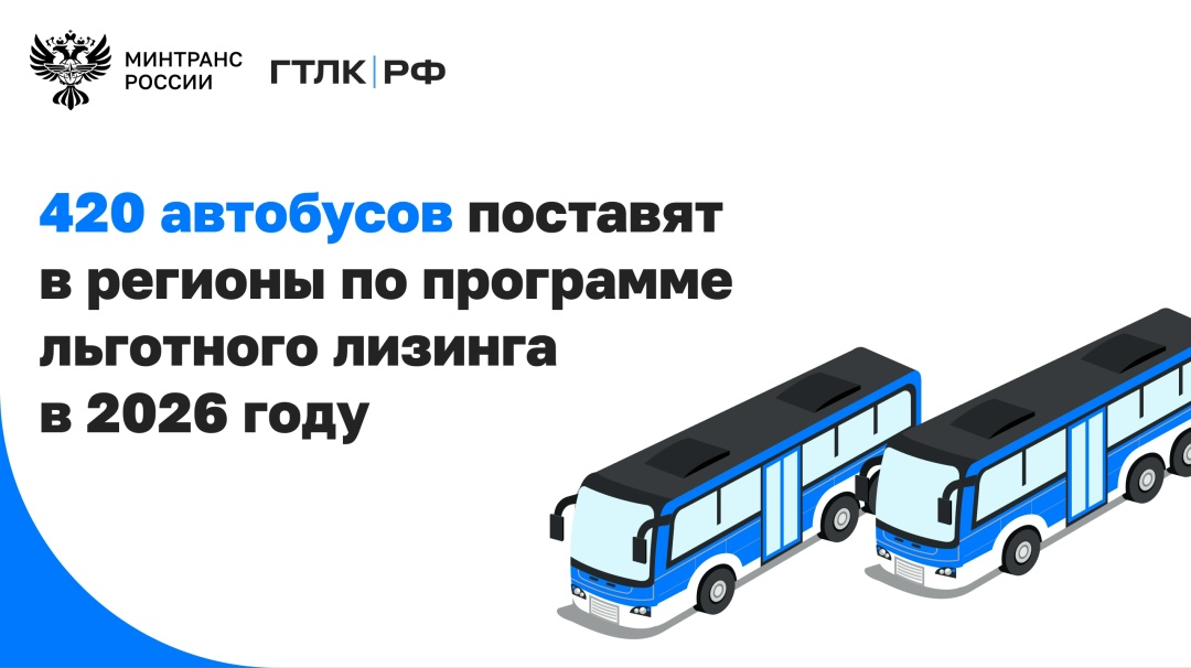 420 автобусов поставят в регионы по программе льготного лизинга в 2026 году