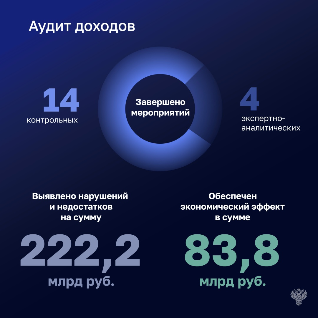 В течение 2025 года Счетная палата провела 228 контрольных и 48 экспертно-аналитических мероприятий