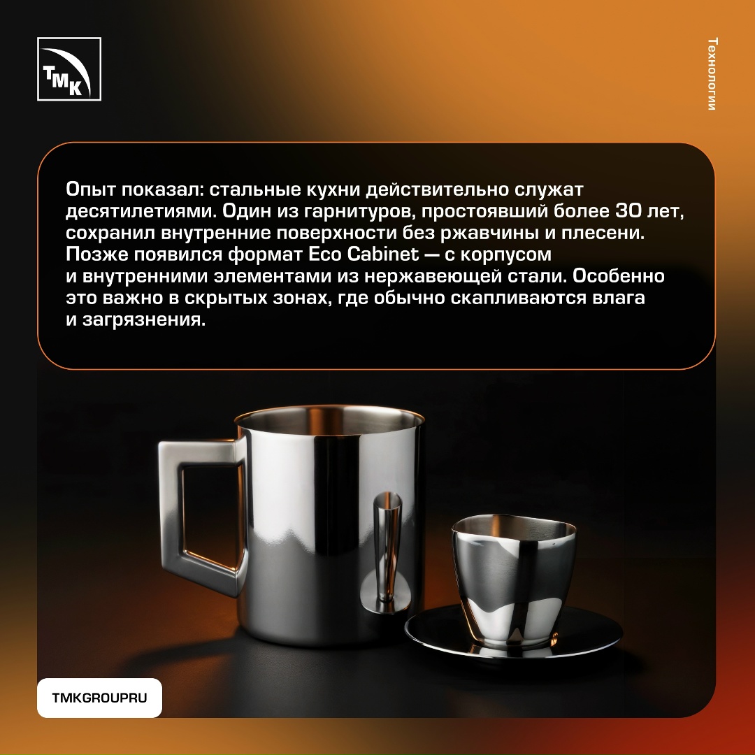 Когда мы слышим выражение «кухня из нержавеющей стали», чаще представляем ресторан