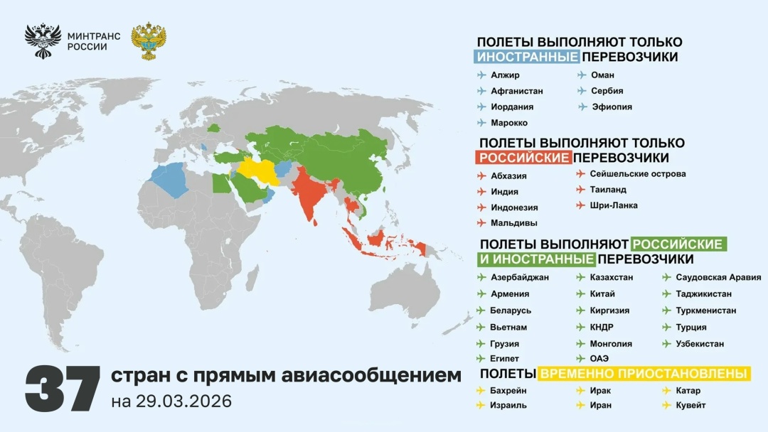 Гражданская авиация переходит на весенне-летнее расписание сегодня ночью