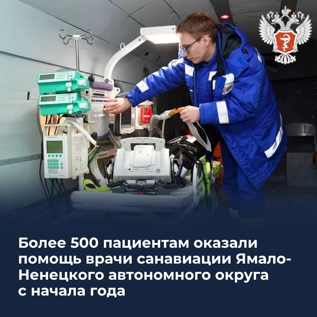 Более 500 пациентам оказали помощь врачи санавиации Ямало-Ненецкого автономного округа с начала года