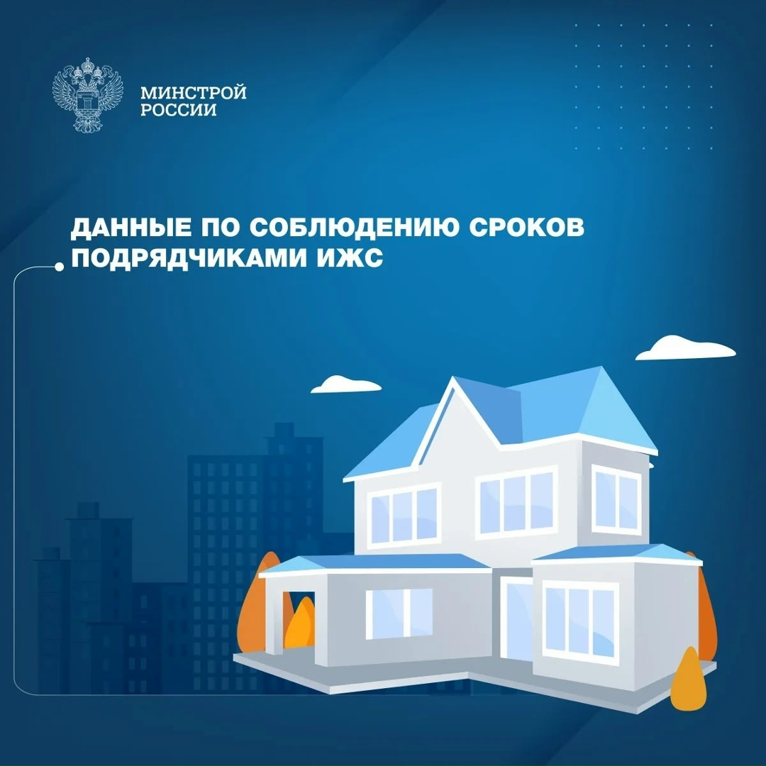 ДОМ.РФ начал публиковать данные по соблюдению сроков подрядчиками ИЖС
