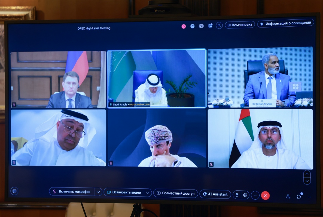 Александр Новак принял участие в заседании группы восьми стран ОПЕК+, принявших дополнительные добровольные корректировки добычи нефти.