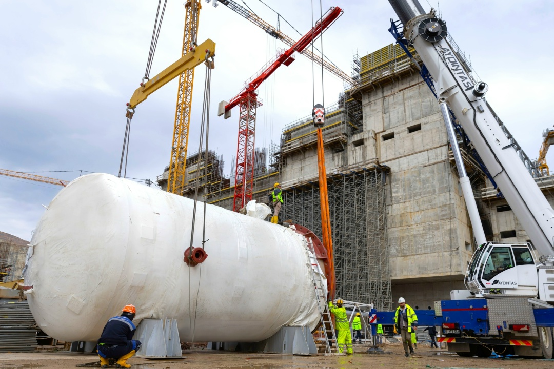 На втором энергоблоке АЭС «Аккую» в Турции завершили монтаж гидроёмкостей системы пассивного залива активной зоны