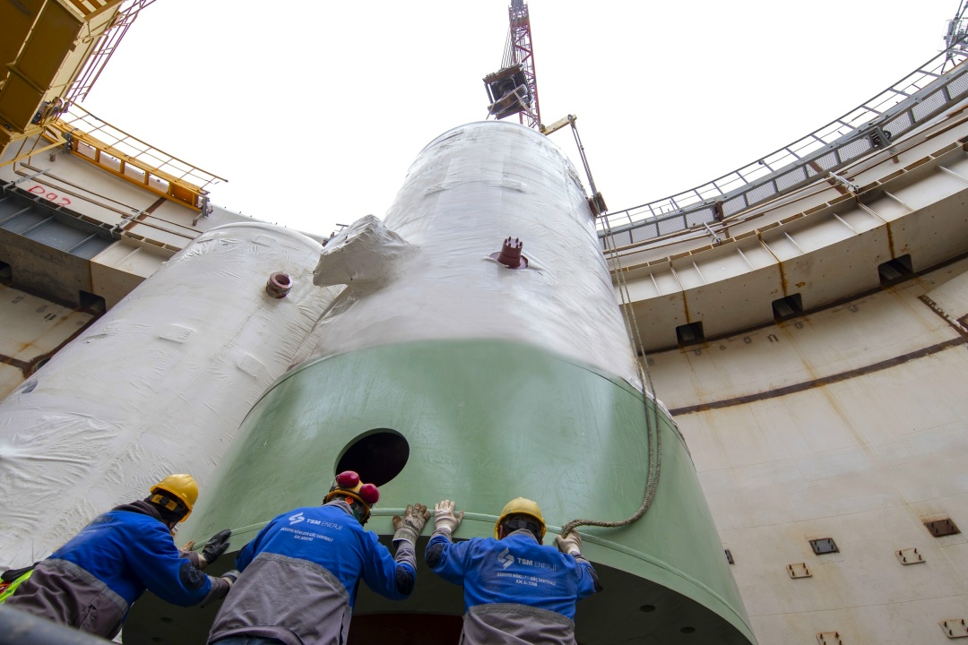 На втором энергоблоке АЭС «Аккую» в Турции завершили монтаж гидроёмкостей системы пассивного залива активной зоны