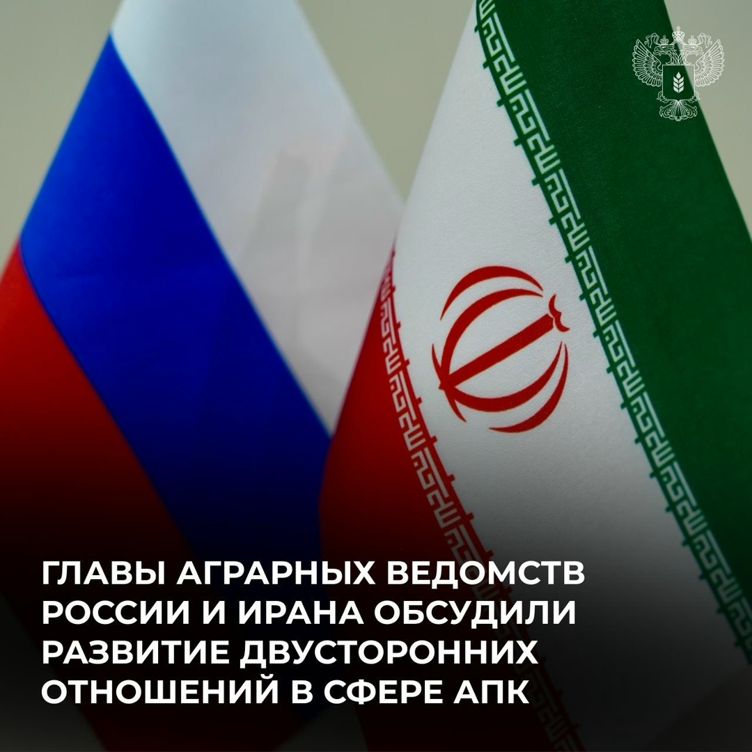 Сегодня состоялся телефонный разговор главы Минсельхоза России Оксаны Лут и Министра сельскохозяйственного джихада Исламской Республики Иран Г. Нури Гезелдже.