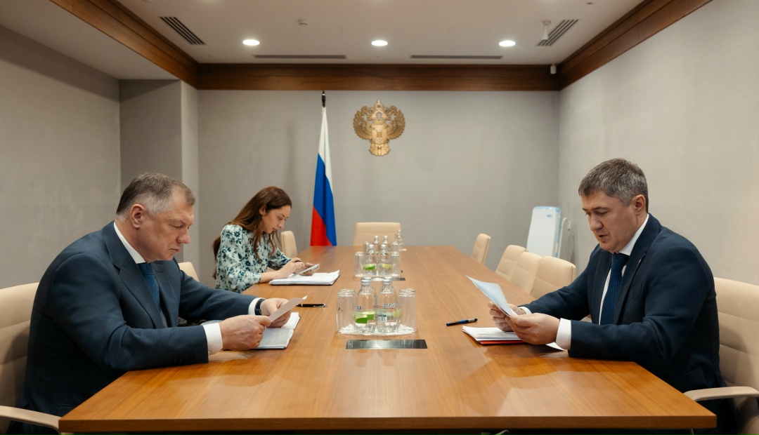 Марат Хуснуллин провел рабочую встречу с губернатором Пермского края Дмитрием Махониным.