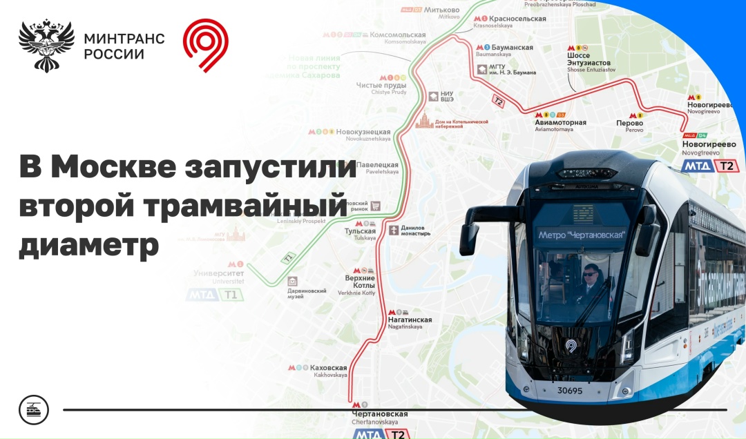 В Москве запустили самый длинный городской трамвайный диаметр в мире