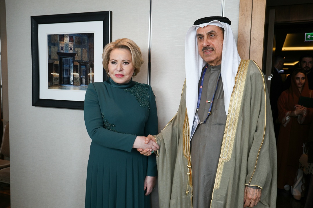 Председатель Совета Федерации Валентина Матвиенко встретилась с Председателем Федерального национального совета ОАЭ Сакром Гоббашем на полях 152-й Ассамблеи…