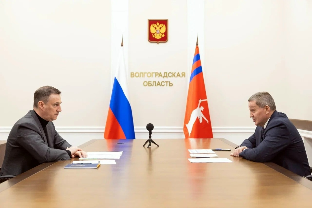 Дмитрий Патрушев провел встречу с главой Волгоградской области Андреем Бочаровым.