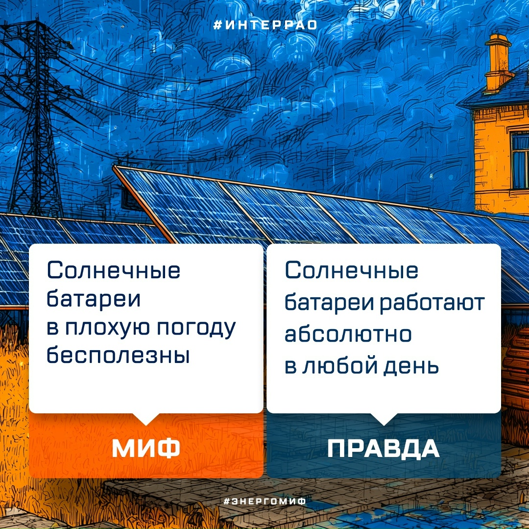 Энергия сквозь облака В России солнце порой не показывается неделями. Выходит, солнечная энергетика у нас — плохая идея по умолчанию?
Вот и нет!