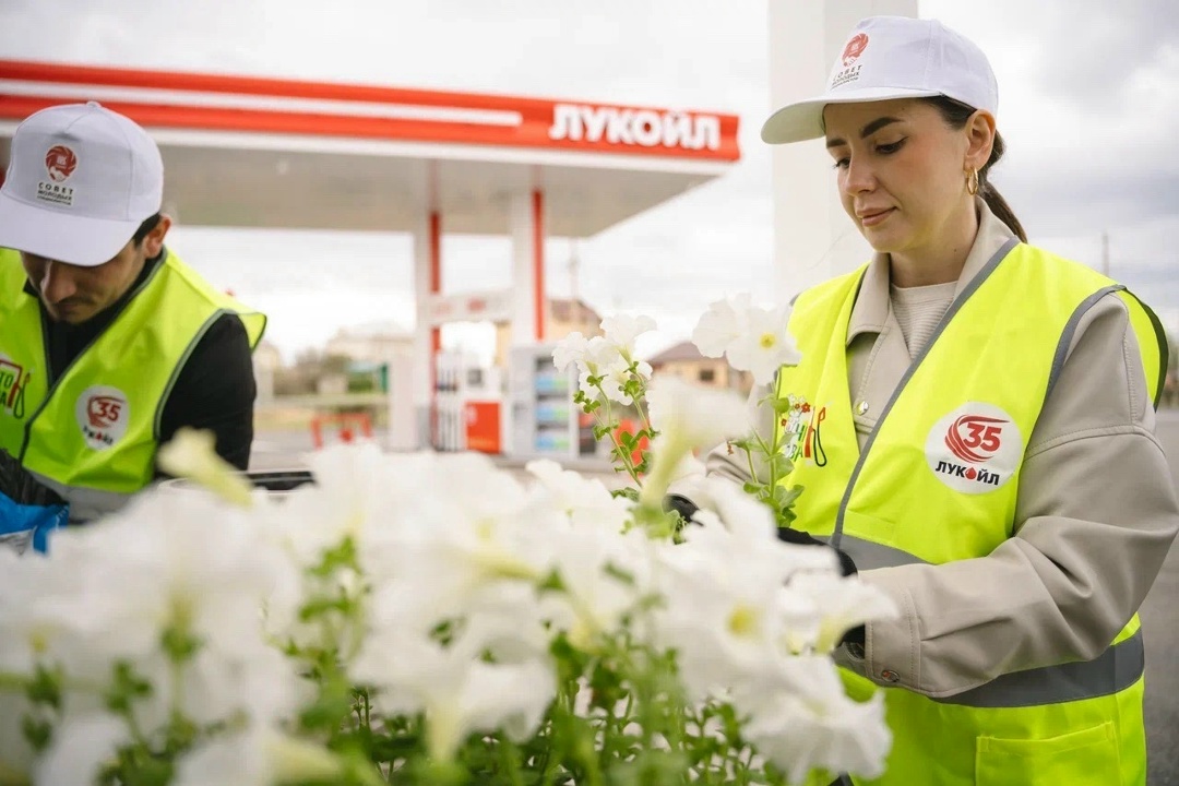 ️ «Чисто. Весна» в Астрахани На АЗС ЛУКОЙЛа участники экологического марафона создали юбилейную инсталляцию: из хризантем сложили логотип к 35‑летию Компании и…