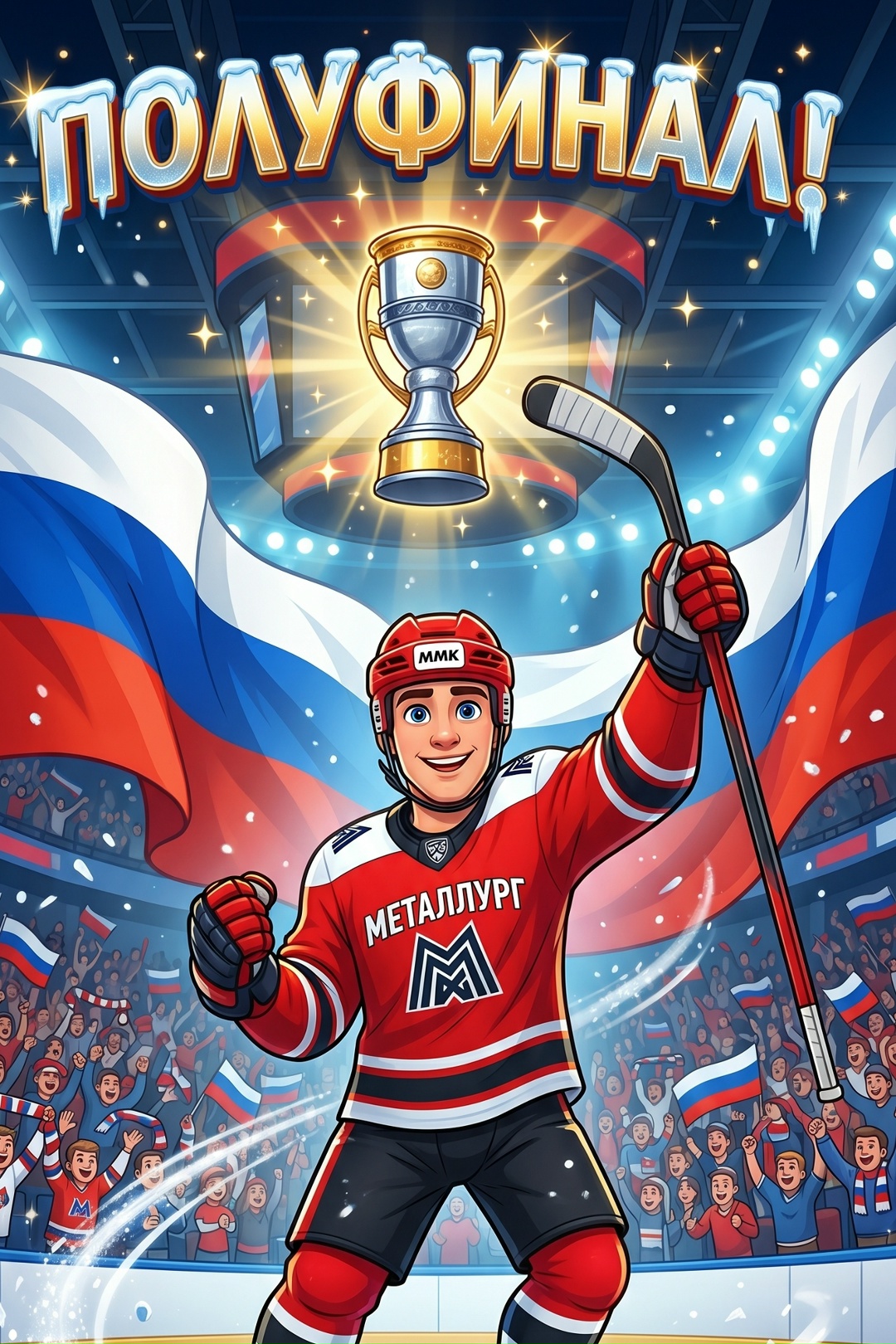 Два шага до Кубка Гагарина! «Металлург» — в полуфинале. Впереди серия с казанским «Ак Барсом», и первый матч — дома, 25 апреля.