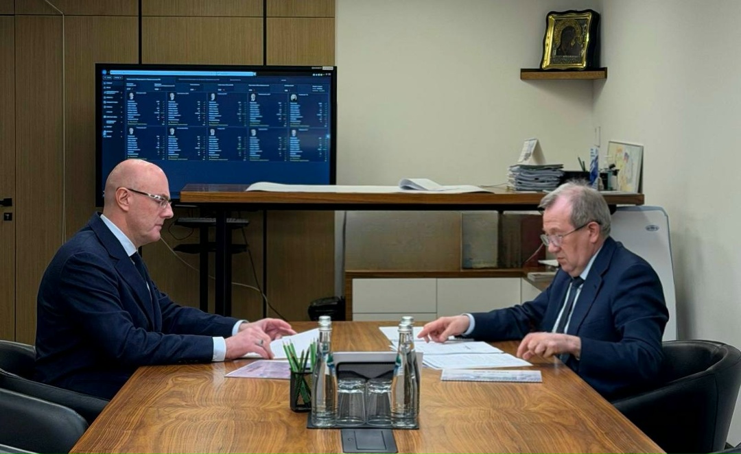 Дмитрий Чернышенко провел рабочую встречу с президентом РАН Геннадием Красниковым.