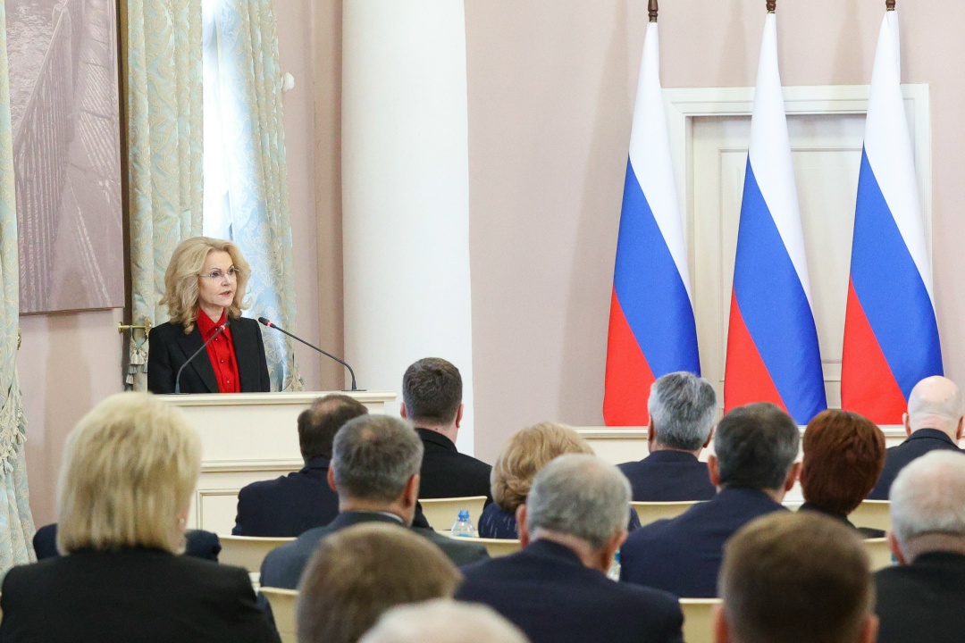 Татьяна Голикова выступила на заседании Совета законодателей в Санкт-Петербурге.