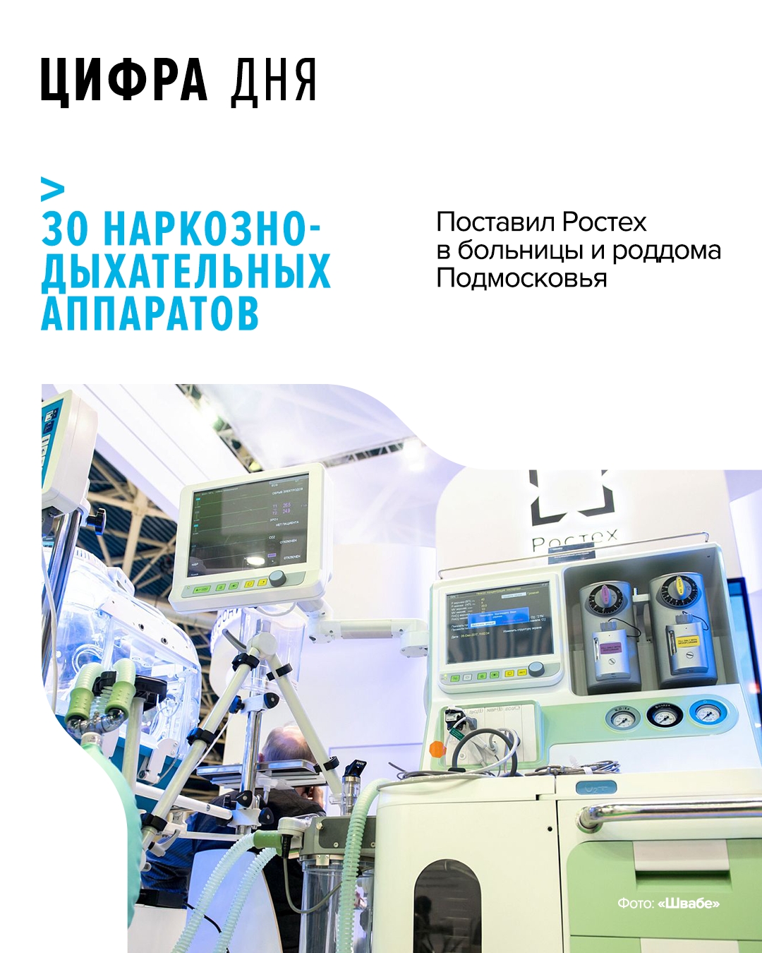 Холдинг «Швабе» (входит в Ростех) поставил в медицинские учреждения Московской области 34 многофункциональных аппарата ингаляционной анестезии МАИА-01