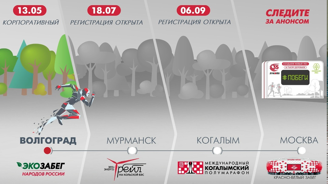 Бегите и озеленяйте Забеги в год 35-летия ЛУКОЙЛа — больше, чем спорт.
