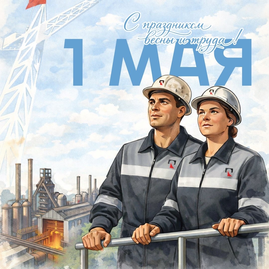 С Первомаем! Мы в РУСАЛе с уважением относимся к каждому, кто своим трудом двигает мир вперёд. Особая благодарность — нашим металлургам