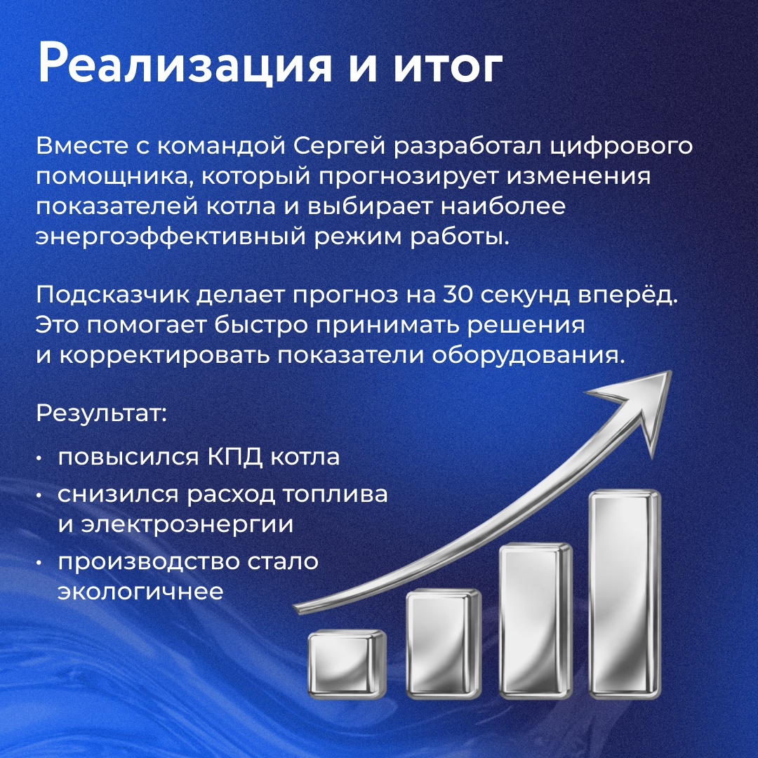 Продолжаем знакомить с победителями конкурса «Молодой лидер-2025». Сергей Уваров стал лучшим в номинации «Цифровизация процессов производства»