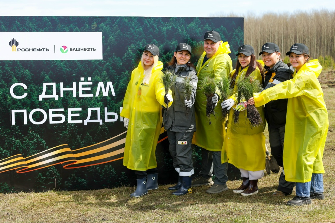 Зелёные аллеи памяти Ко Дню Победы сотрудники «Башнефти» высадили в Башкортостане более 6 тысяч деревьев — в память о фронтовиках и тружениках тыла