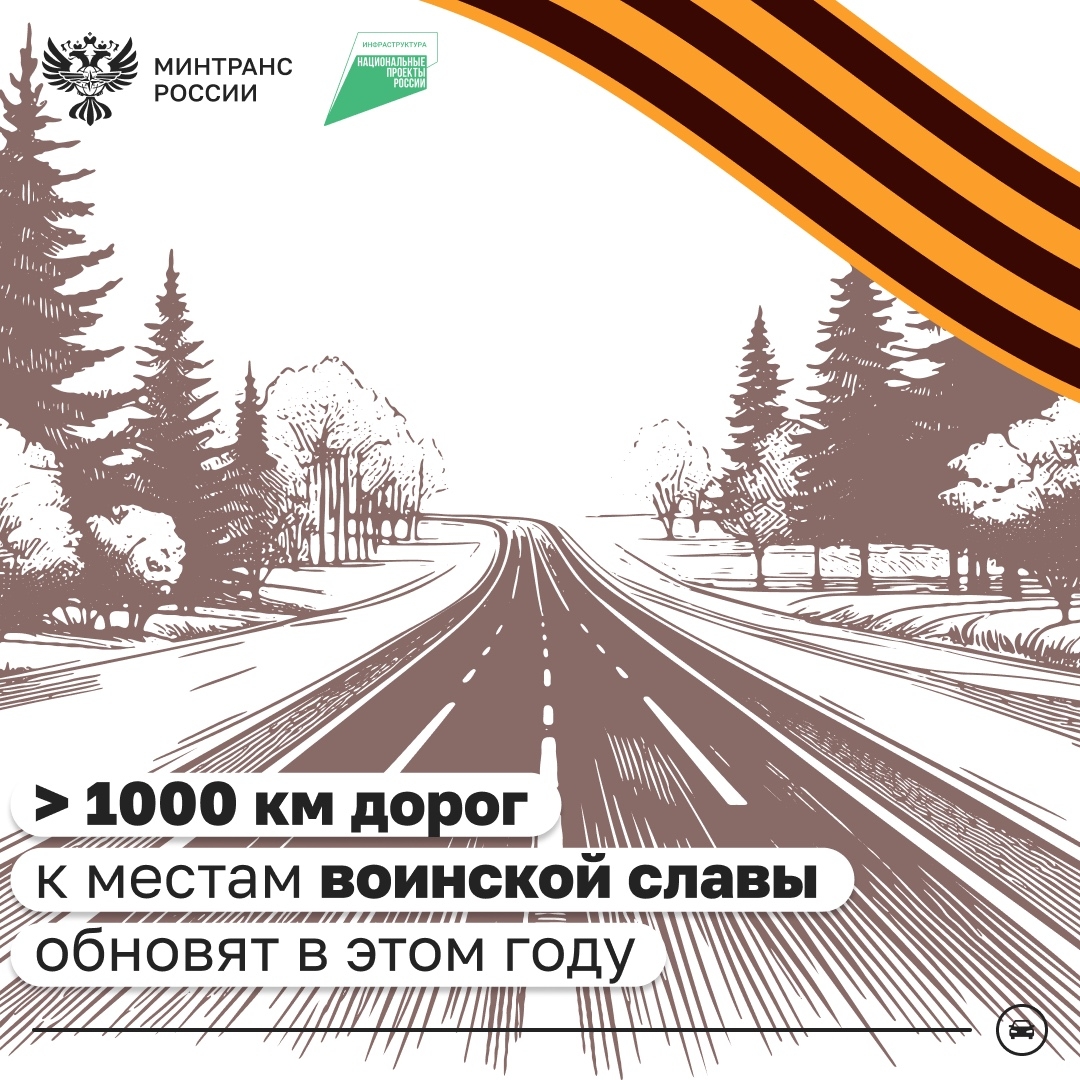 В год празднования 81-й годовщины Великой Победы по нацпроекту «Инфраструктура для жизни» обновляют более 200 участков региональных и местных дорог, названных…