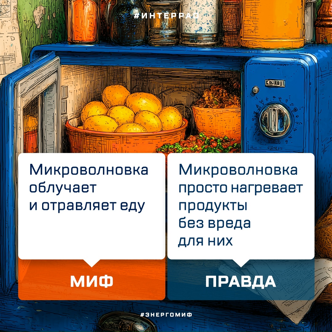 Скрытая угроза? «Микроволновка убивает все полезные витамины» и «облучает еду» — один из живучих бытовых страхов.