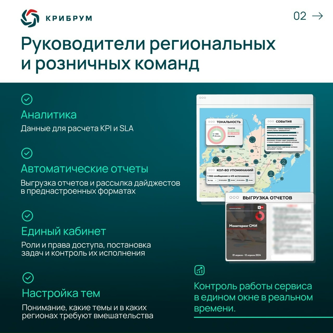 «Крибрум.Объекты» — это система, созданная для отслеживания упоминаний компании в СМИ и социальных медиа, оценки качества клиентского сервиса и работы с…