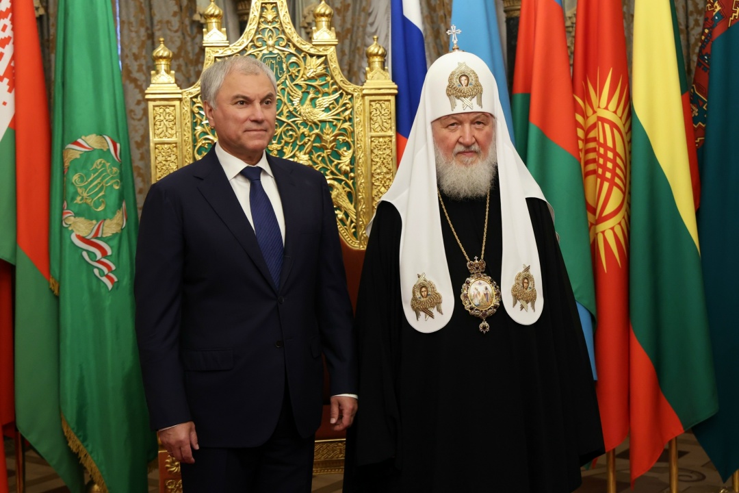 Председатель Государственной Думы Вячеслав Володин встретился с предстоятелем Русской Православной Церкви, Патриархом Московским и всея Руси Кириллом и…