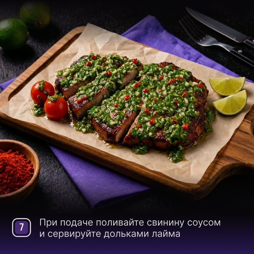 РЕЦЕПТЫ ОТ ШЕФА Друзья, и снова рецепт стейка, но в этот раз в сочетании с классическим соусом, который дополнит мясо и понравится всем любителям зелени.